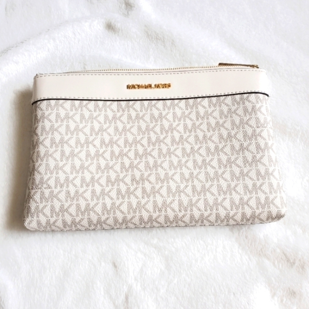 Michael Kors Zipper Pouch Bag Small Medium Pouch